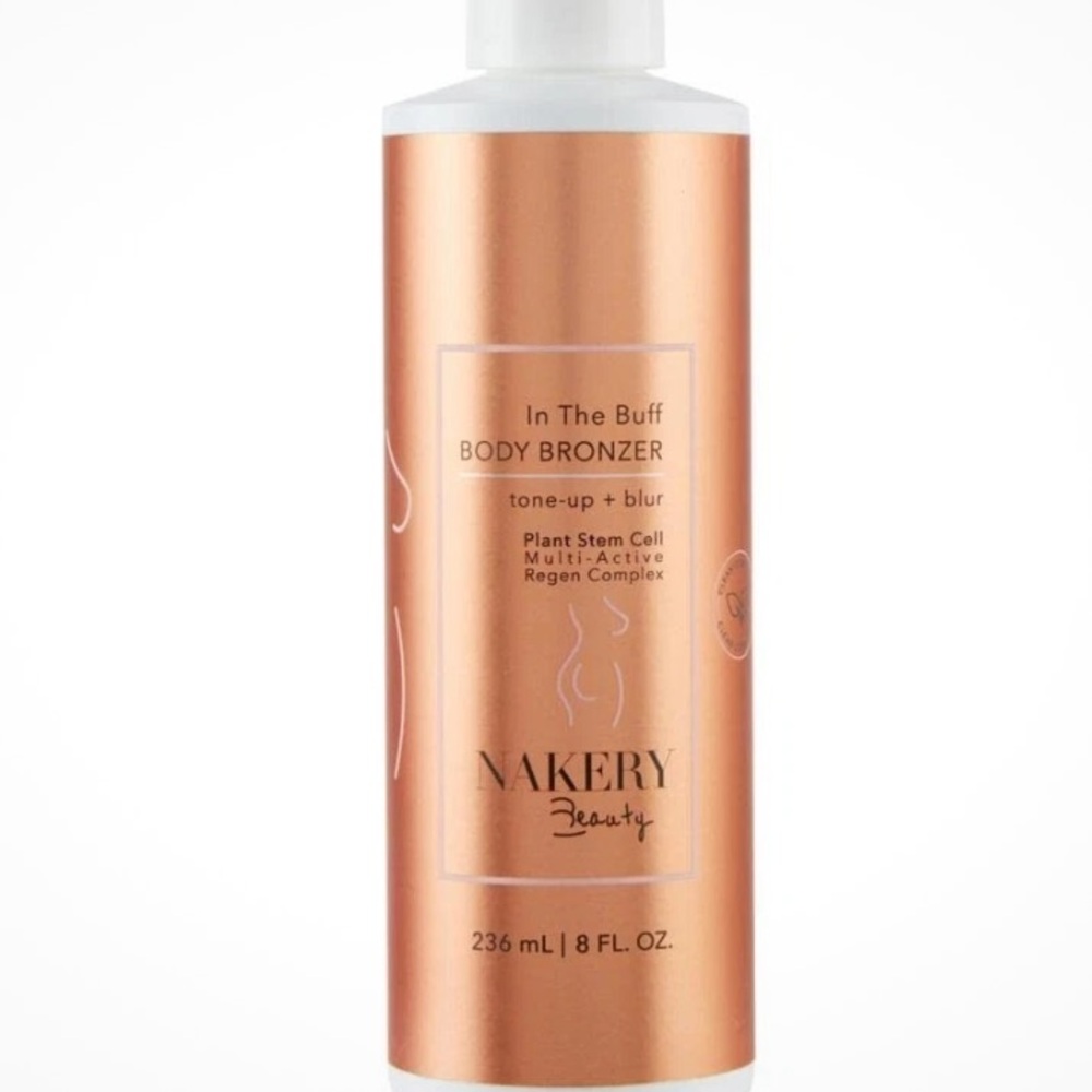 NWT- Nakery Beauty In The Buff Body Bronzer Tone Up + Blur, 8 oz NEW Sealed Pump